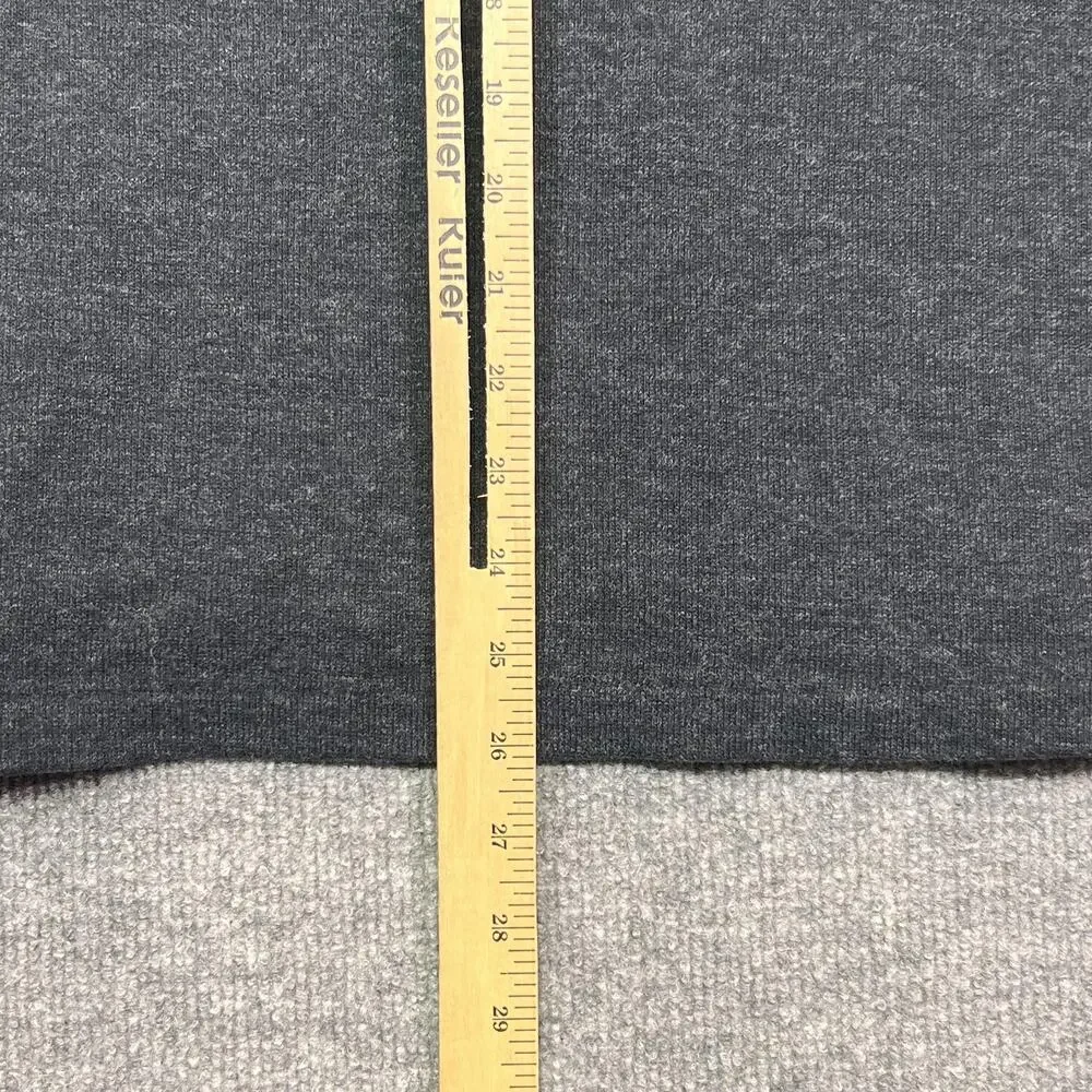 Polo Ralph Lauren Sweater Mens Large Gray Cotton 1/4 Zip Mock Neck Pullover Logo